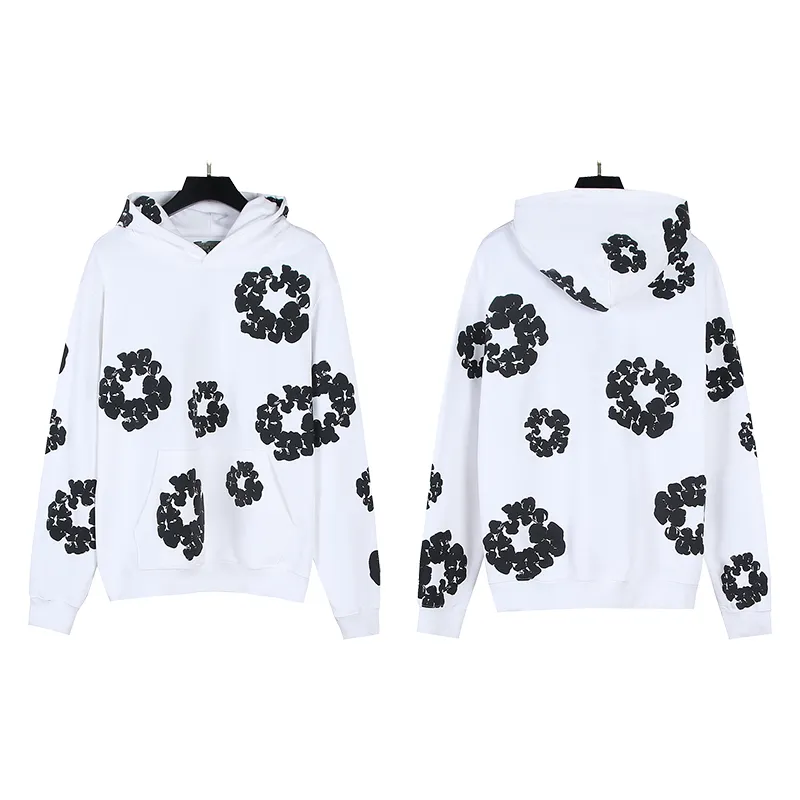 802# P196 Real shot DENIM TEARS main line Kapok foam printed American hooded sweatshirt Fabric 380g pure cotton terry cloth Color: black gray black-gray red dark green royal blue orange pink light blue carbon gray color blue white purple lake blue code number: S M L XL